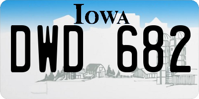 IA license plate DWD682