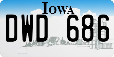 IA license plate DWD686