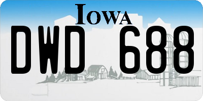 IA license plate DWD688