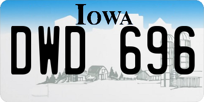 IA license plate DWD696