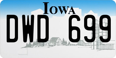 IA license plate DWD699