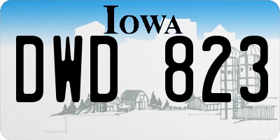 IA license plate DWD823