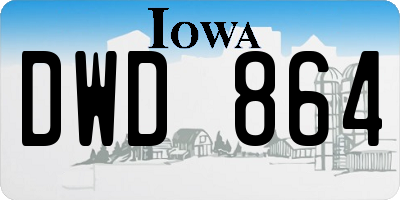 IA license plate DWD864