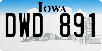 IA license plate DWD891