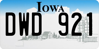 IA license plate DWD921
