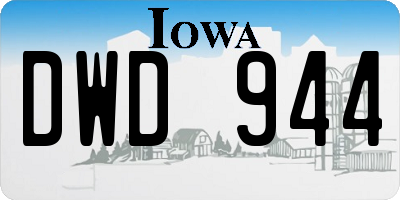 IA license plate DWD944