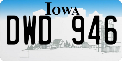 IA license plate DWD946