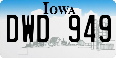IA license plate DWD949
