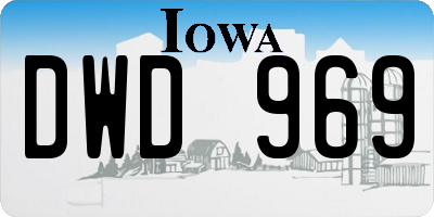 IA license plate DWD969