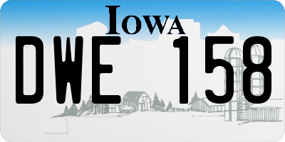 IA license plate DWE158