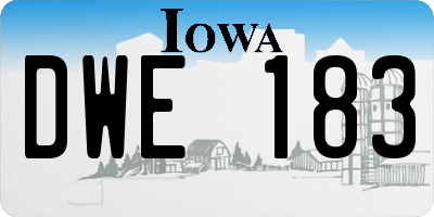 IA license plate DWE183
