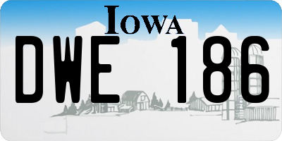 IA license plate DWE186