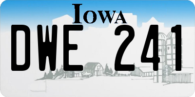 IA license plate DWE241