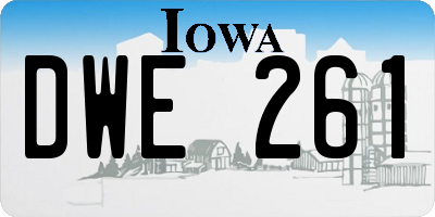IA license plate DWE261