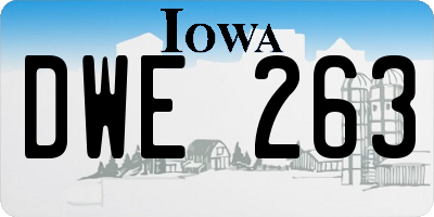 IA license plate DWE263