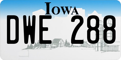IA license plate DWE288