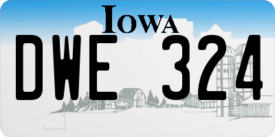 IA license plate DWE324