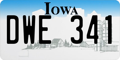 IA license plate DWE341