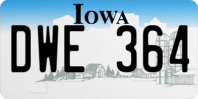 IA license plate DWE364