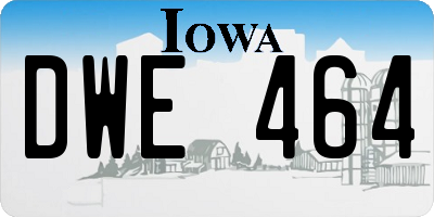 IA license plate DWE464
