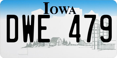 IA license plate DWE479