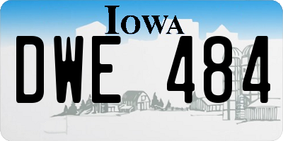 IA license plate DWE484
