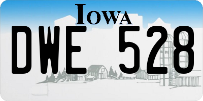IA license plate DWE528