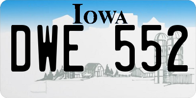IA license plate DWE552