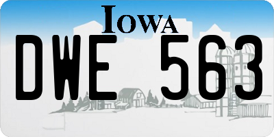 IA license plate DWE563