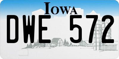 IA license plate DWE572