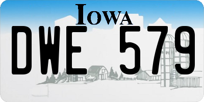 IA license plate DWE579