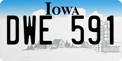 IA license plate DWE591