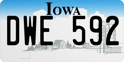 IA license plate DWE592