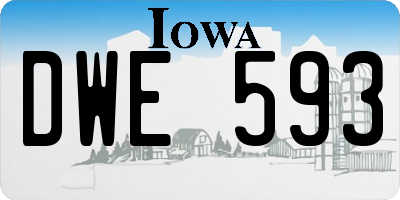 IA license plate DWE593