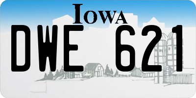 IA license plate DWE621