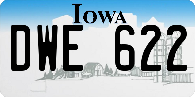 IA license plate DWE622