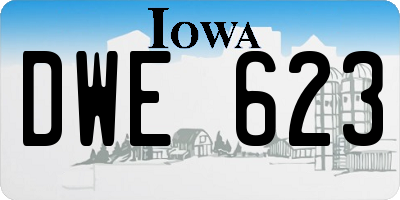 IA license plate DWE623