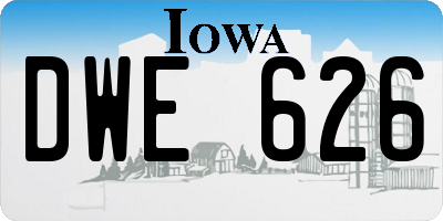 IA license plate DWE626