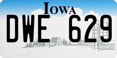 IA license plate DWE629