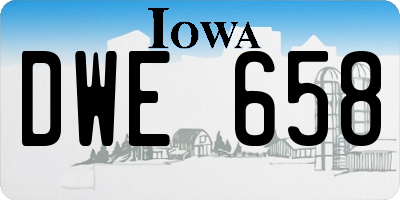 IA license plate DWE658