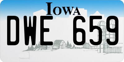 IA license plate DWE659