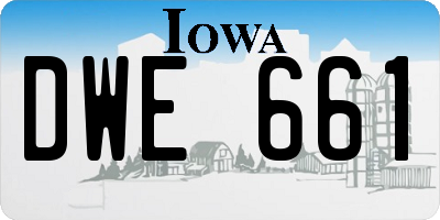 IA license plate DWE661