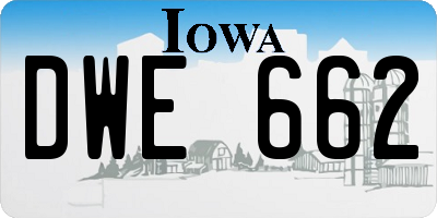 IA license plate DWE662