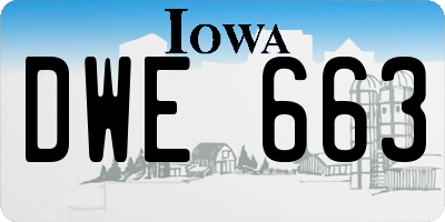 IA license plate DWE663