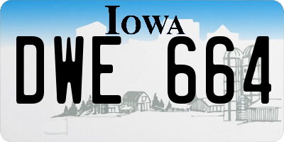 IA license plate DWE664