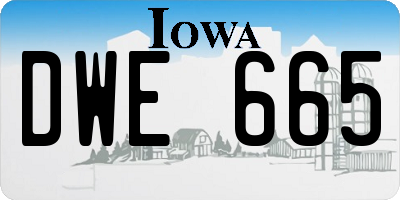 IA license plate DWE665