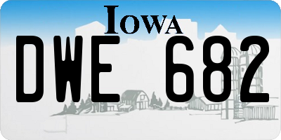 IA license plate DWE682