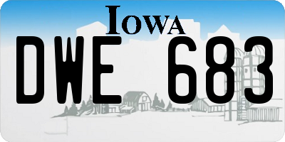 IA license plate DWE683