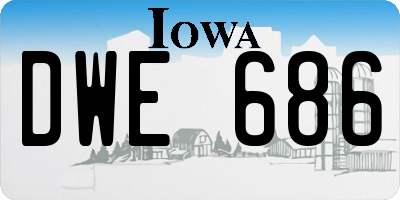 IA license plate DWE686