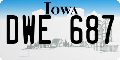 IA license plate DWE687